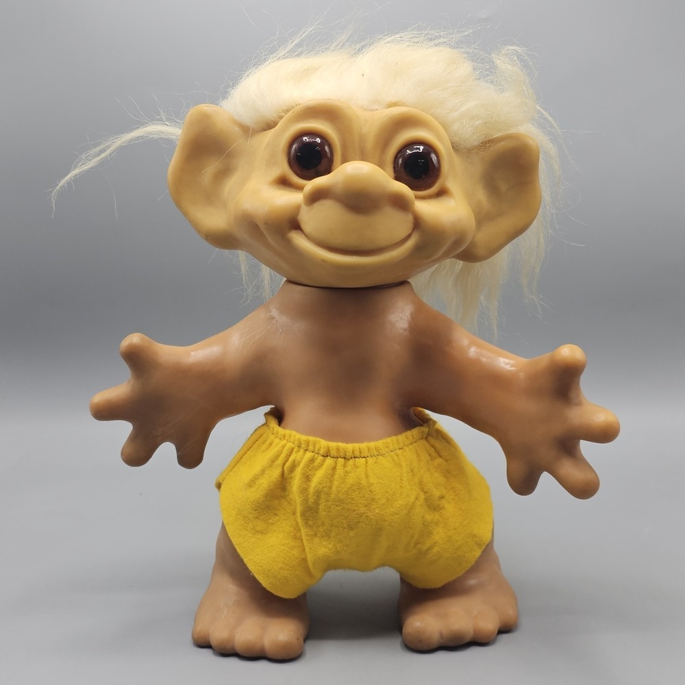 Vintage Thomas Dam And Things Iggy Iggynormous Troll 11" 1964 Blonde White Hair